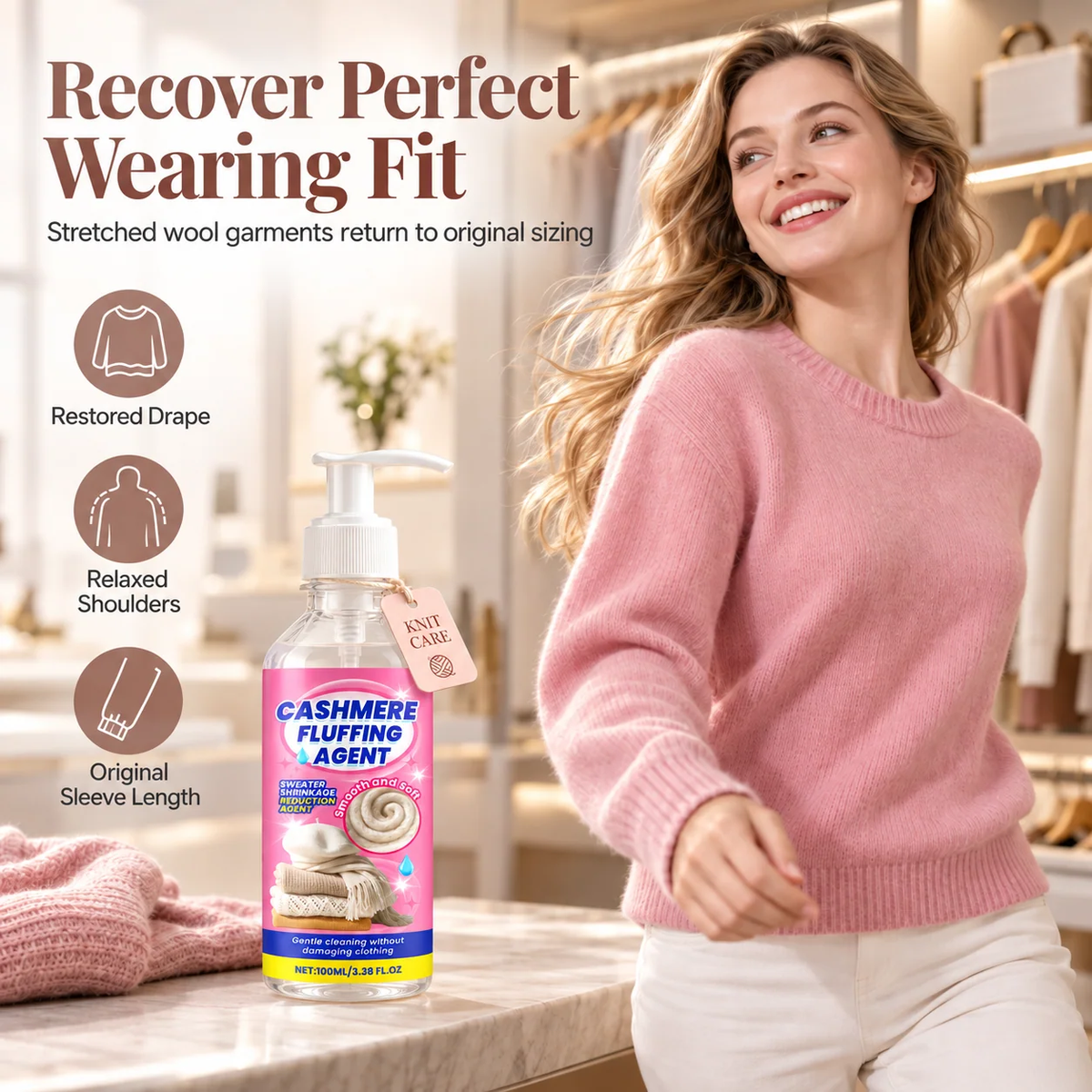 🧶 Wool & Cashmere Sweater Softening and Reshaping Care⏳