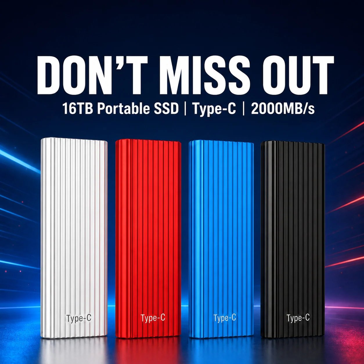 🔥16TB Large-Capacity Type-C Portable Mini SSD