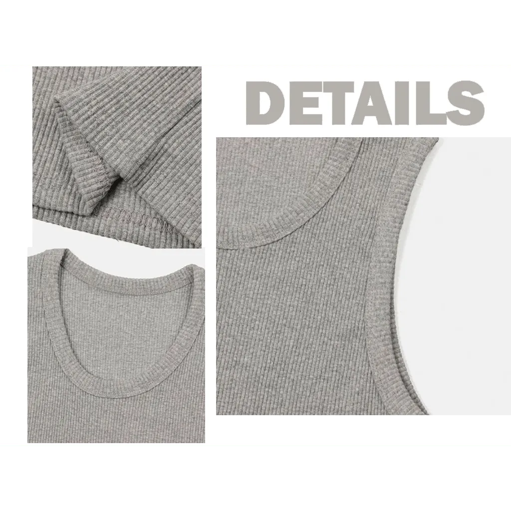 🔥Men's Wide Strap Ribbed Tank Top