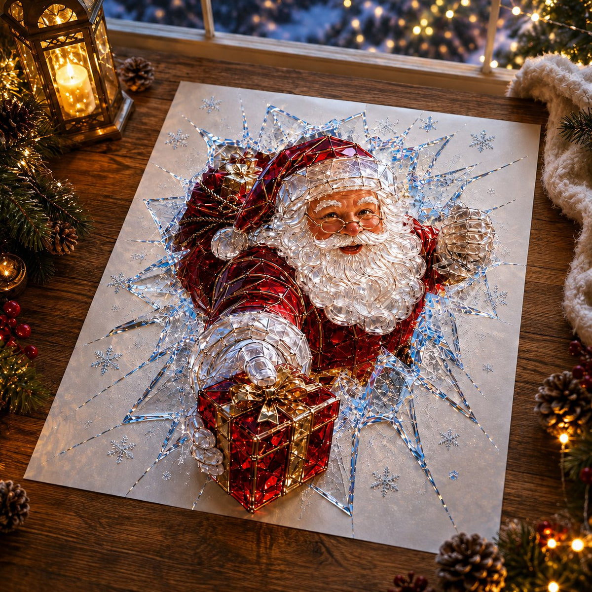 Christmas Window Decal Stickers - Reusable Festive Holiday Glass Decorations