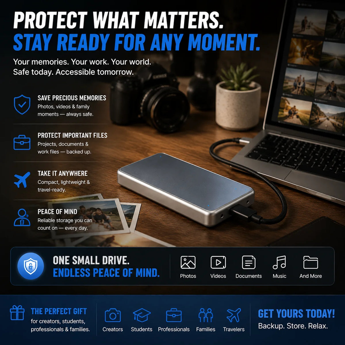 🔥Portable External SSD – Protect Your Photos, Videos & Important Files