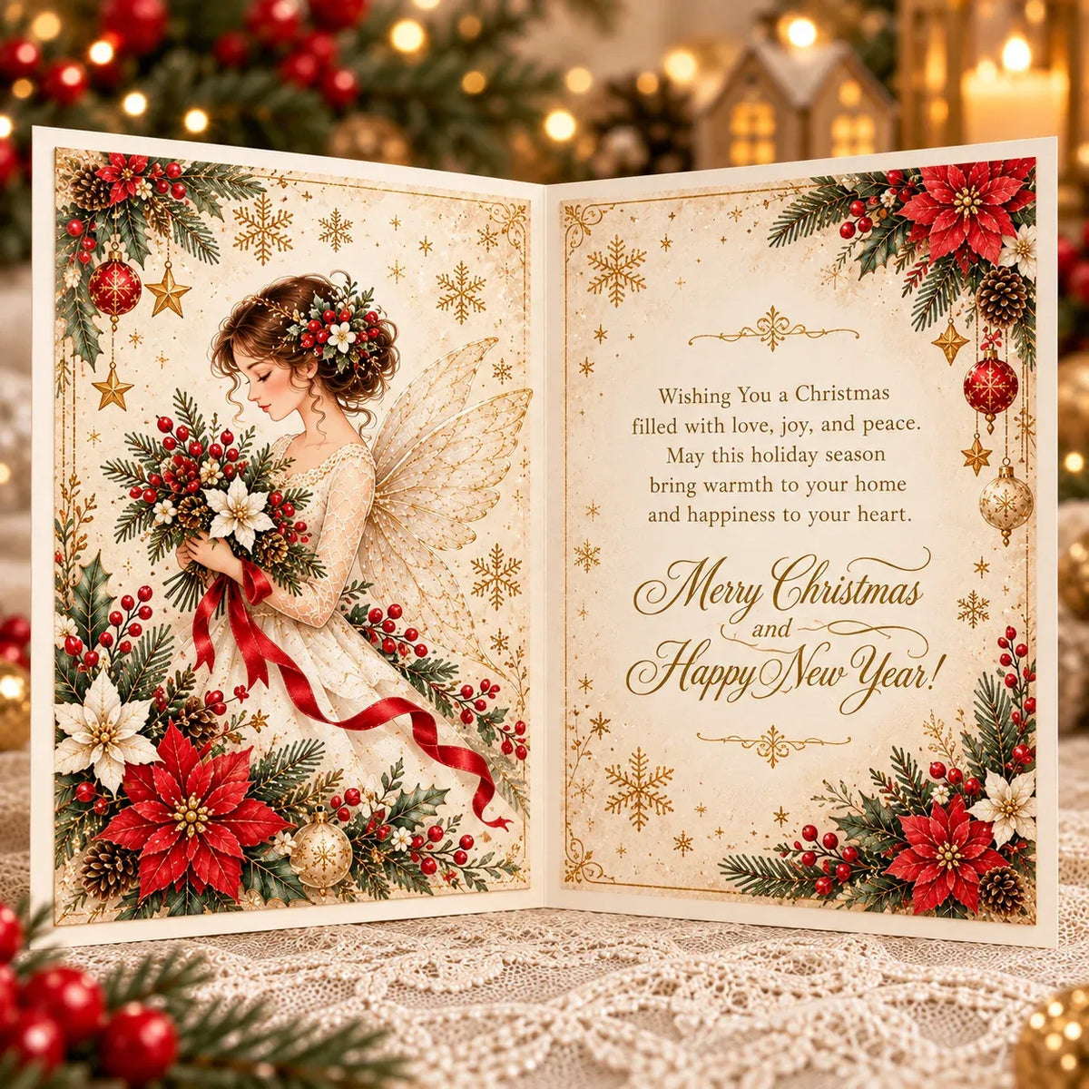đŞ˝â¨3D Christmas Angel Greeting Card