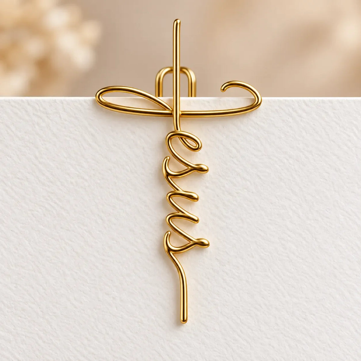 ✝️Faith-Inspired Gold Paper Clips — Meaningful Christian Bookmarks