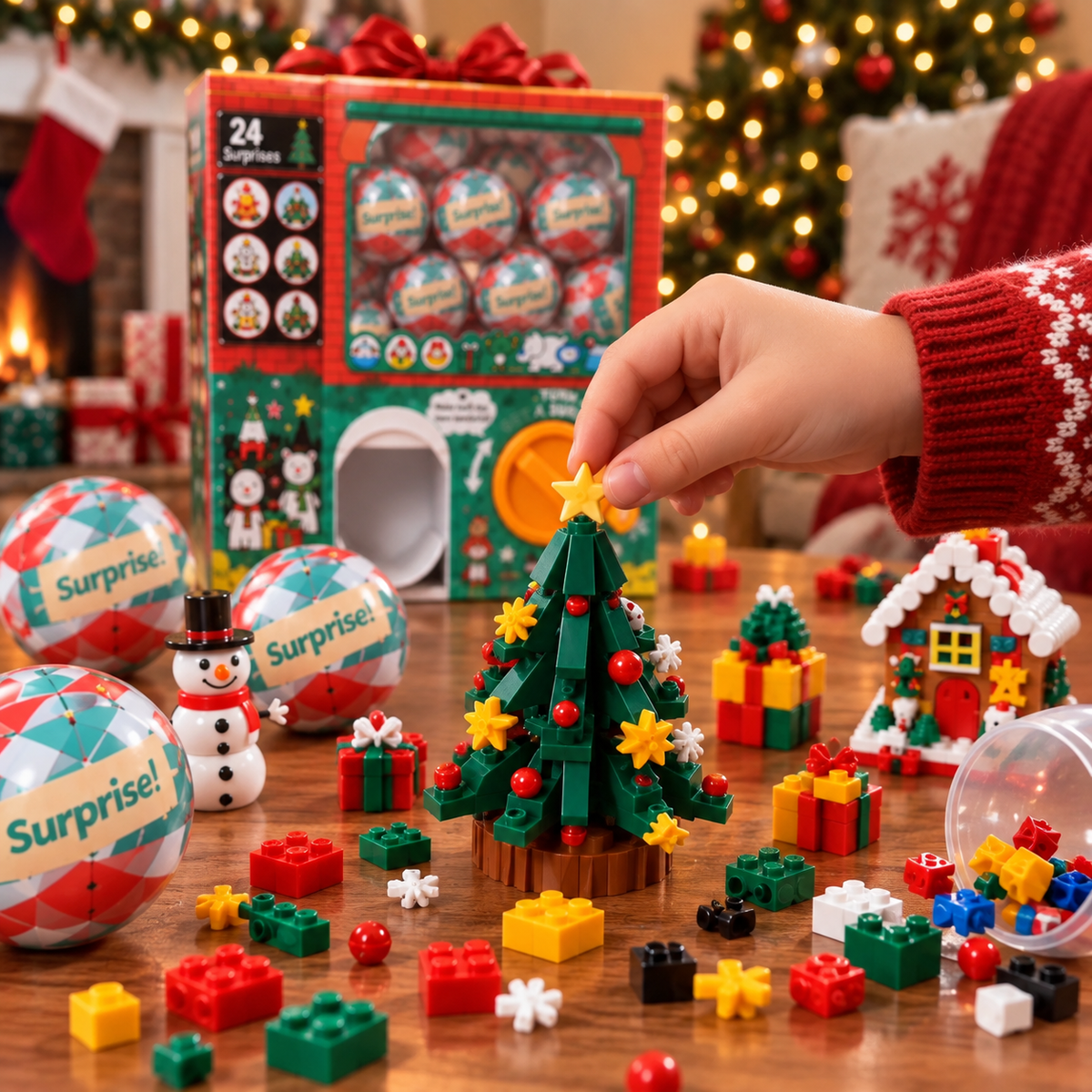 🎄🎅 2026 Christmas Capsule Building Blocks, Surprise Mini Building Set 🎁