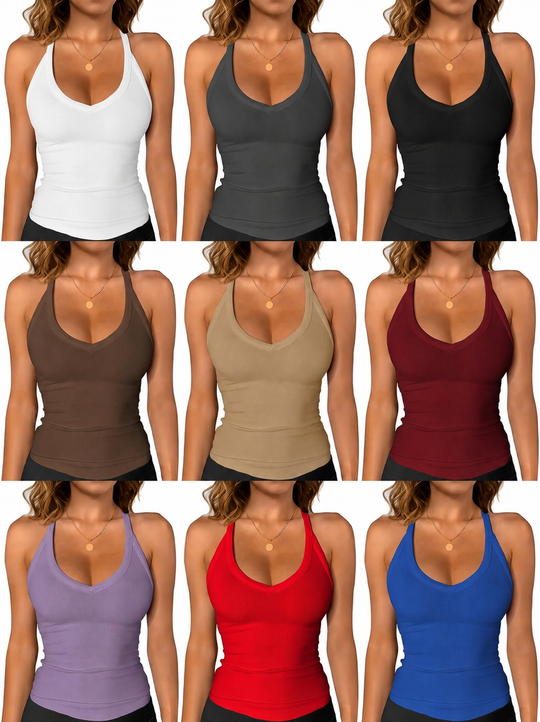 ๐ฅV Neck Cotton Tank Tops with Shelf Bra