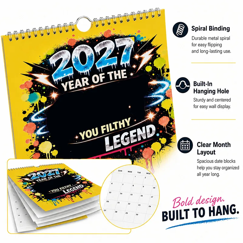 ๐ฅEarly Bird Sale โ๐2027 Year of the Wall Calendar โ Bold Graffiti Humor Calendar๐๐