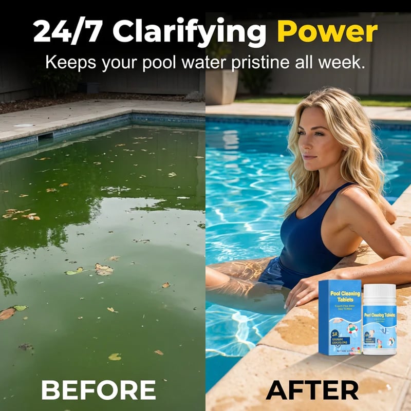 🏊♂️Pool Cleaning Tablets for Crystal Clear Water 💦