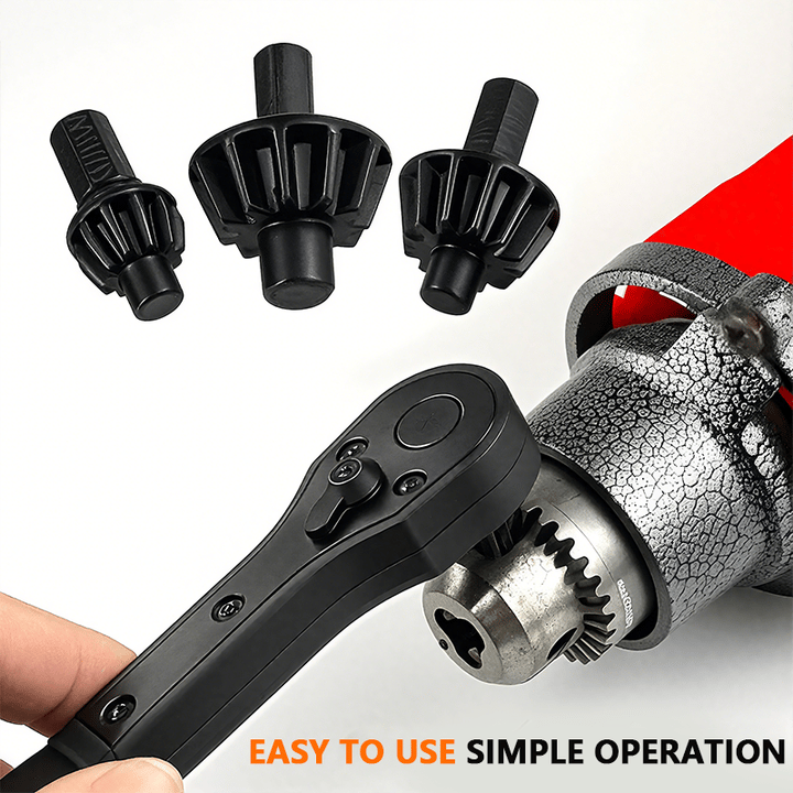 🔥2 in 1 Drill Chuck Ratchet Spanner