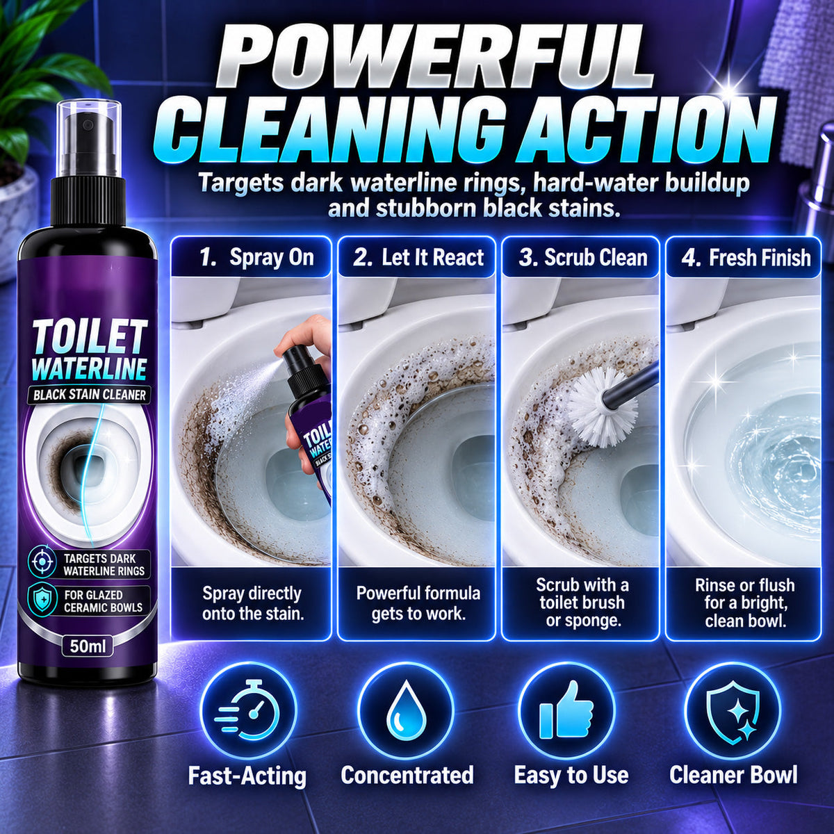 š„³BUY 1 GET 1 FREEš„³Waterline Cleaner! Targets black rings, clinging formula & less scrubbing. Clean bowl ā grab yours! ā