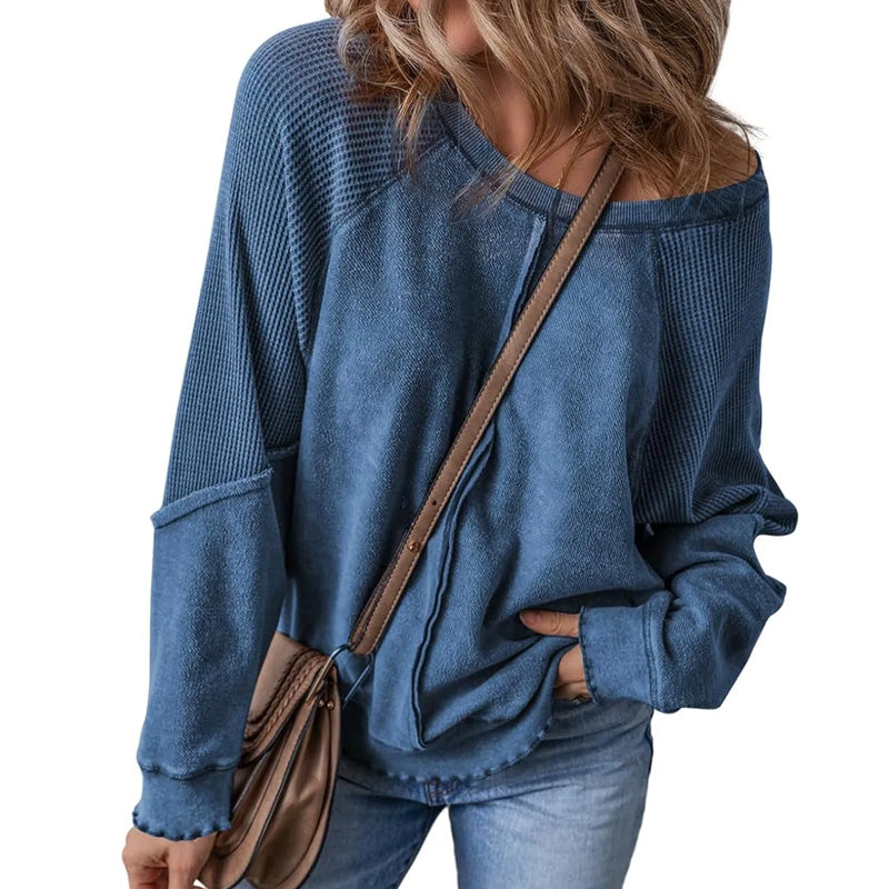 📢📢40% OFF !! ⏰Women’s Casual Round Neck & Long Sleeve Top