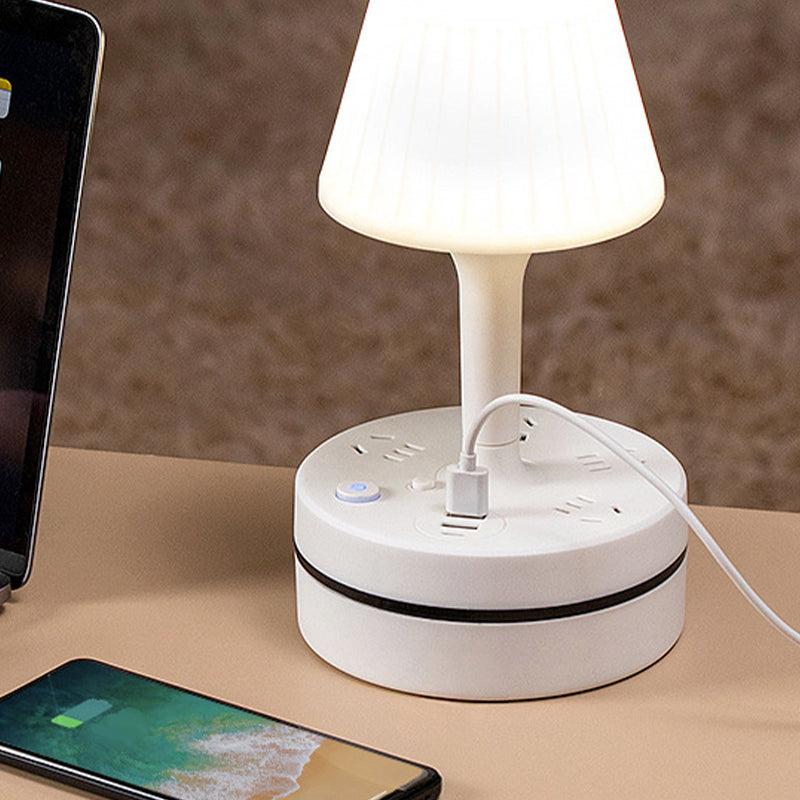 💡 Bedside Lamp with AC Outlets & USB Ports – Light, Charge & Power in One ✨