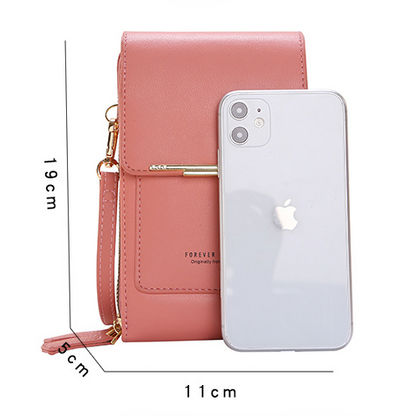 👜📱 Simple and elegant women's touchscreen crossbody phone wallet