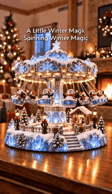 🎄 Kerstaanbieding: 49% korting! 🐧 Pinguïn Winter Swing Carnival – Draaiende kerstdecoratie met lichtjes ❄️✨