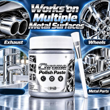 🔥Buy More Save More🔥Metal Chrome Polish & Restorer Paste with Brush
