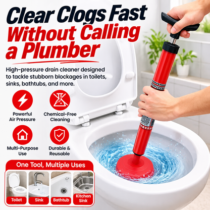 🚽 High Pressure Drain Cleaner – Powerful Toilet & Sink Clog Remover Tool