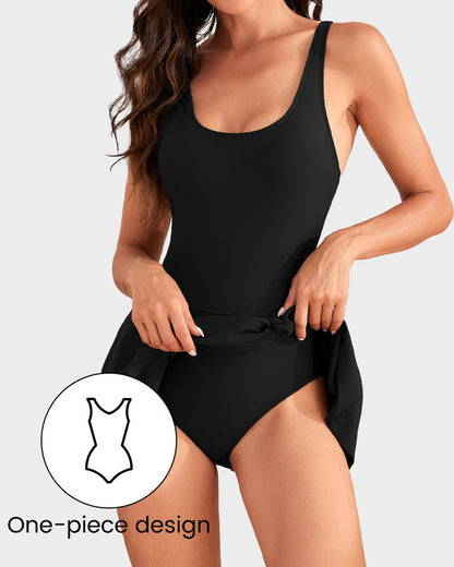 👙Last Day Special Price ￡22.99!!💃Women's One Piece Tummy Control Tie Knot Swimsuit