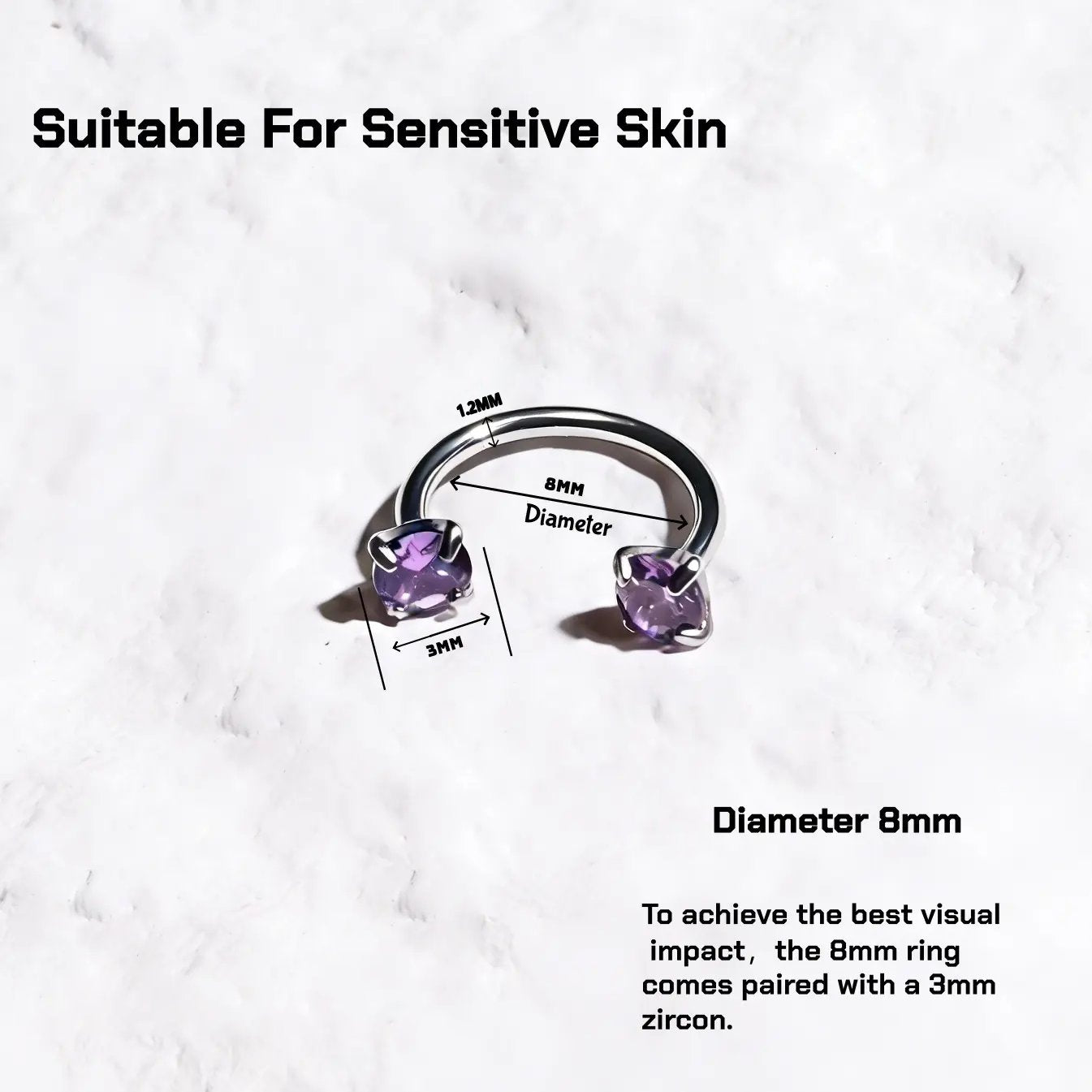 Buy 1 Get 1 Free⏰Horseshoe Gem Nose Ring – Internally Threaded & Comfortable