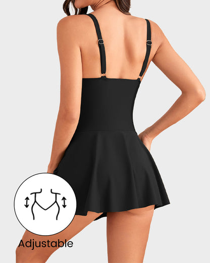 👙Last Day Special Price ￡22.99!!💃Women's One Piece Tummy Control Tie Knot Swimsuit