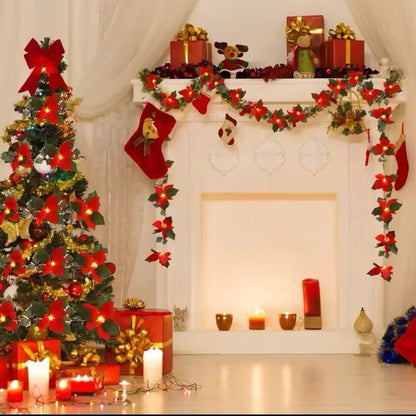 Christmas LED Garland String Lights – Festive Home Decor and Merry Christmas Ornament🌺