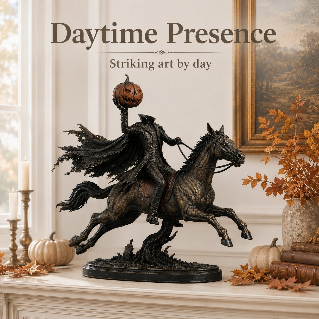 ⏰Last Day Buy 2 Save 10% - 🎃🏇Midnight Chase Headless Horseman Statue | Awaken the Legend of the Hollow(✨Same as the video)