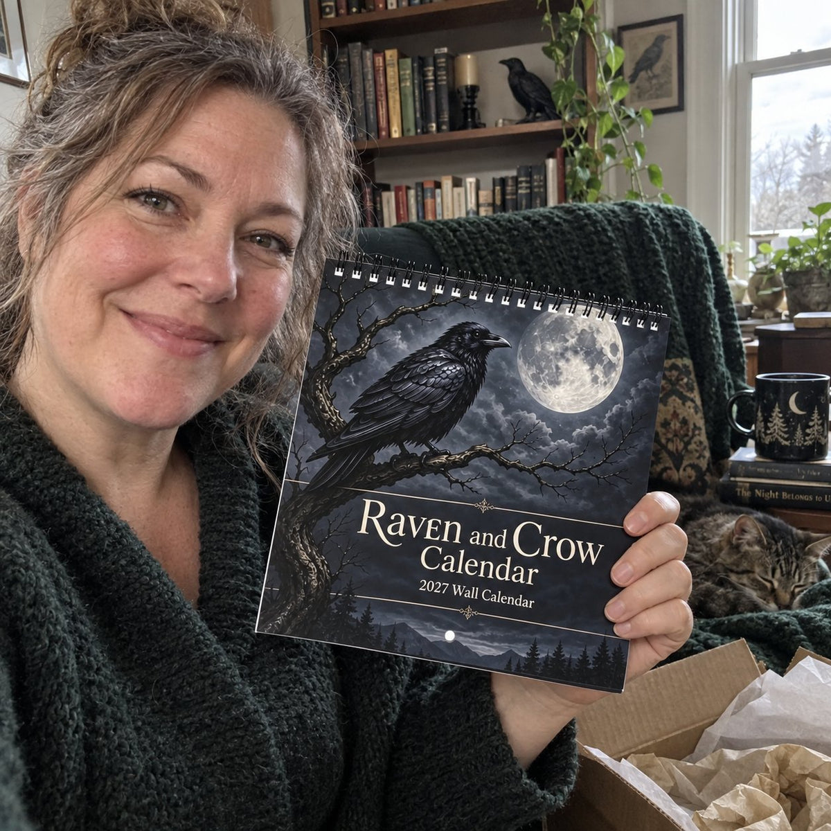 🐦‍⬛Raven & Crow 2027 Wall Calendar — 12 Months of Moonlit Gothic Art🖤