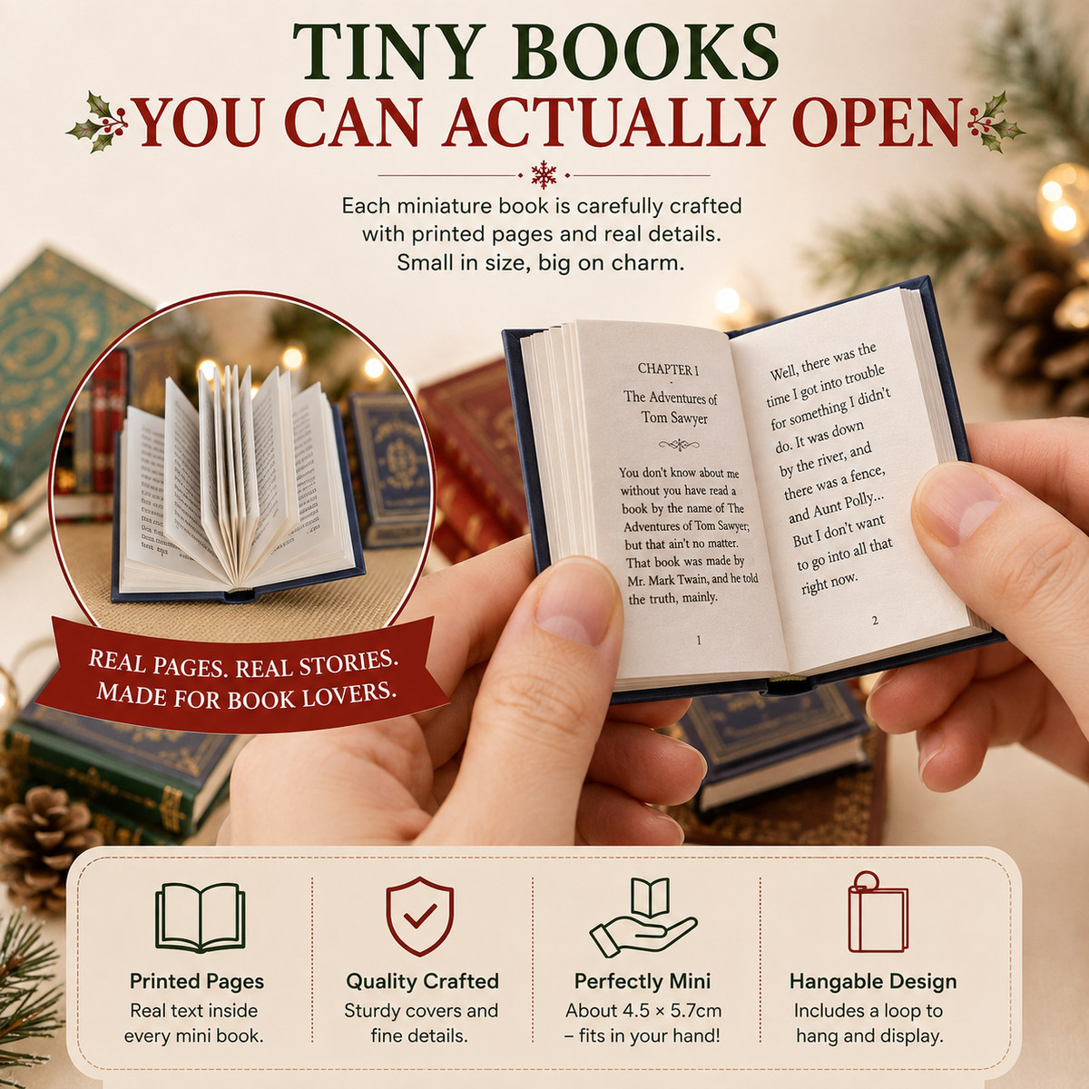 Last Day 49% OFF – 📚 25-Day Mini Book Advent Calendar – A Book Lover's Christmas Countdown