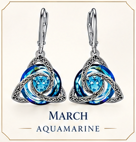 🛡️Celtic Knot Birthstone Drop Earrings – 12 Birth-Month Colours, One Meaningful Gift✨