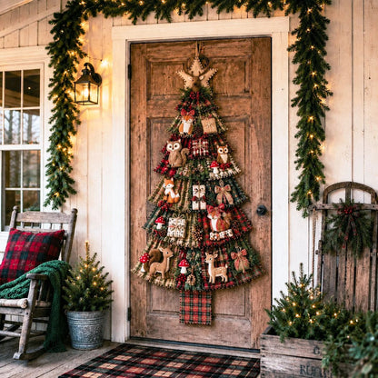🎄Beginner-Friendly DIY Oversized Patchwork Christmas Tree Door Hanging Kit | Complete Kit with All Tools & Step-by-Step Guide Included 💕