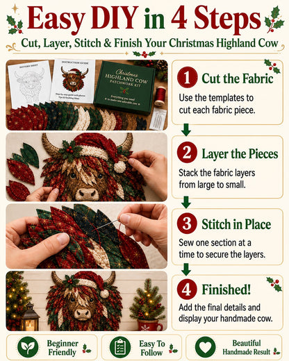 🔥Last Day 49% OFF - 🎄🎅Christmas Woodland Wildlife DIY Patchwork Kit – ✨Create a Festive Handmade Keepsake (📦Buy 2 Free Shipping)