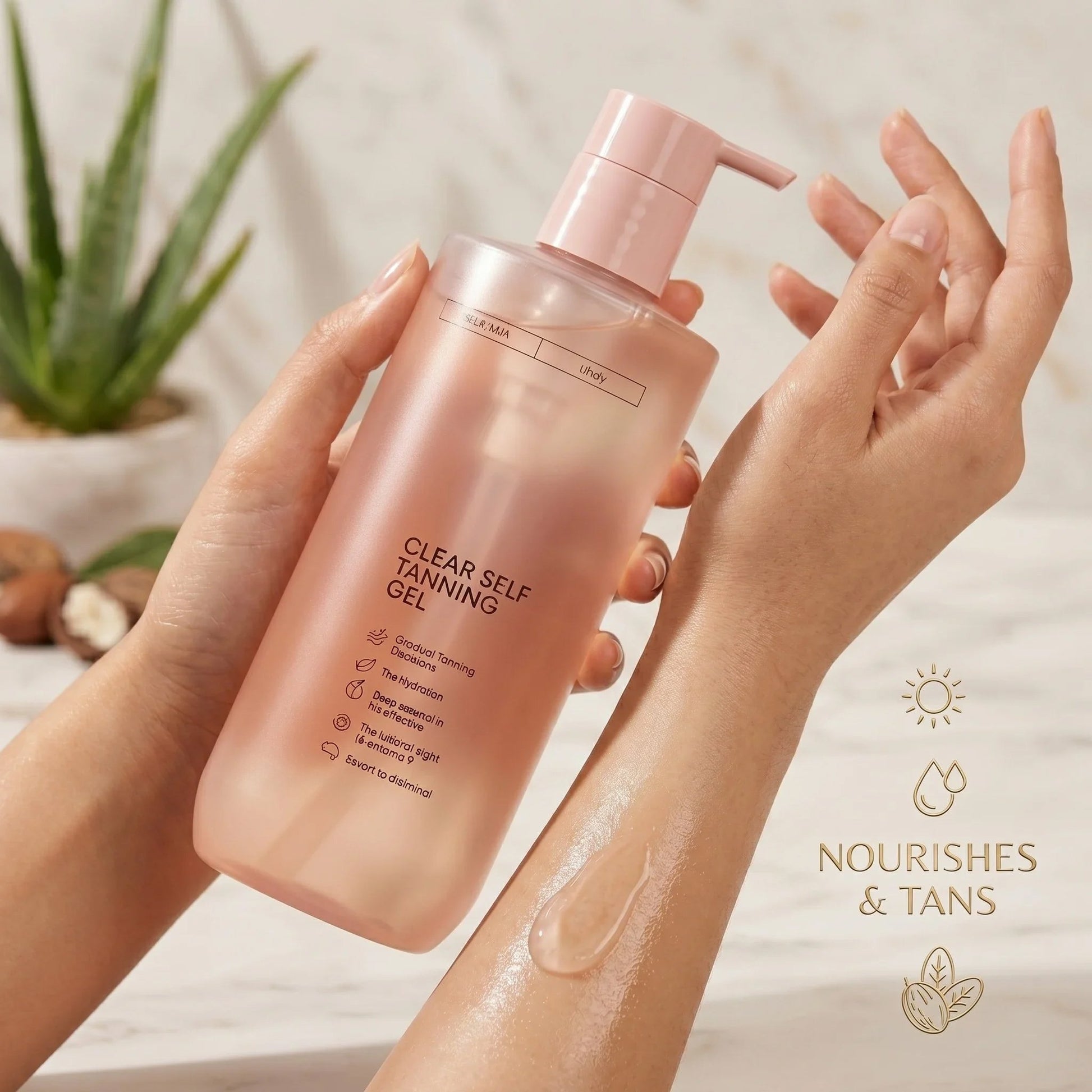 ☀️Summer Sale☀️Clear Self Tanning Gel (400ml/13.52fl.oz) -- Sunless Tanning, Whole Body, Tropical Scent