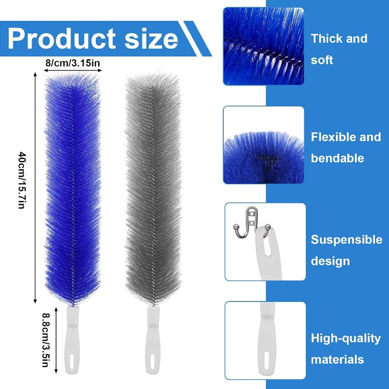 🌀 Flexible Microfiber Fan Duster | Reusable Vent & Blind Cleaning Brush