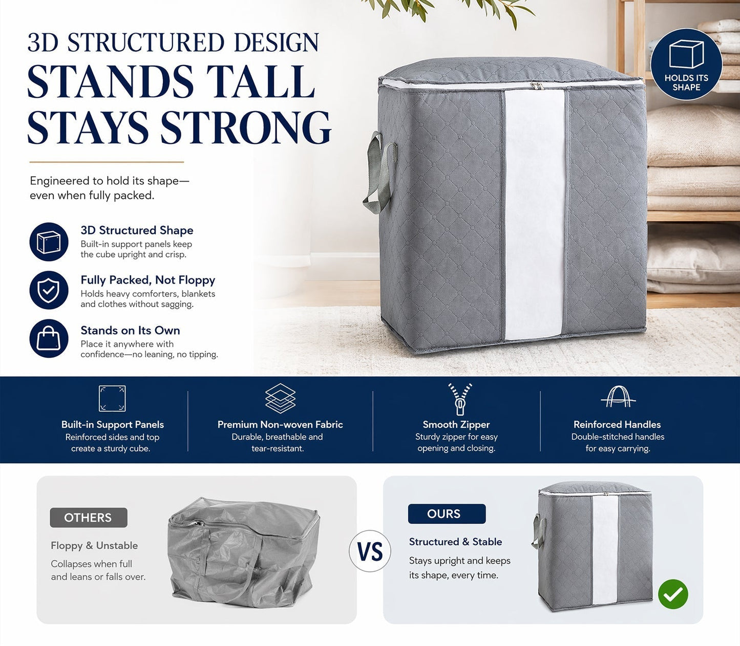 🏆Last Day Sale ONLY ￡9.99!!🔥90L Heavy-Duty Storage Bag🏆Mothproof & Airtight with Clear Window🛏️ Thick, Airtight & Moving-Ready! 🇬🇧🧳