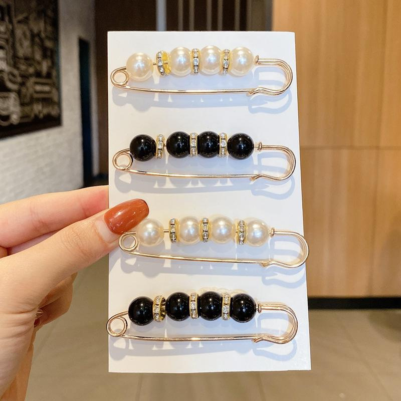 8PCS Pearl Brooch Pins, Faux Pearl Safety Pins for Dresses, Cardigans & Scarves