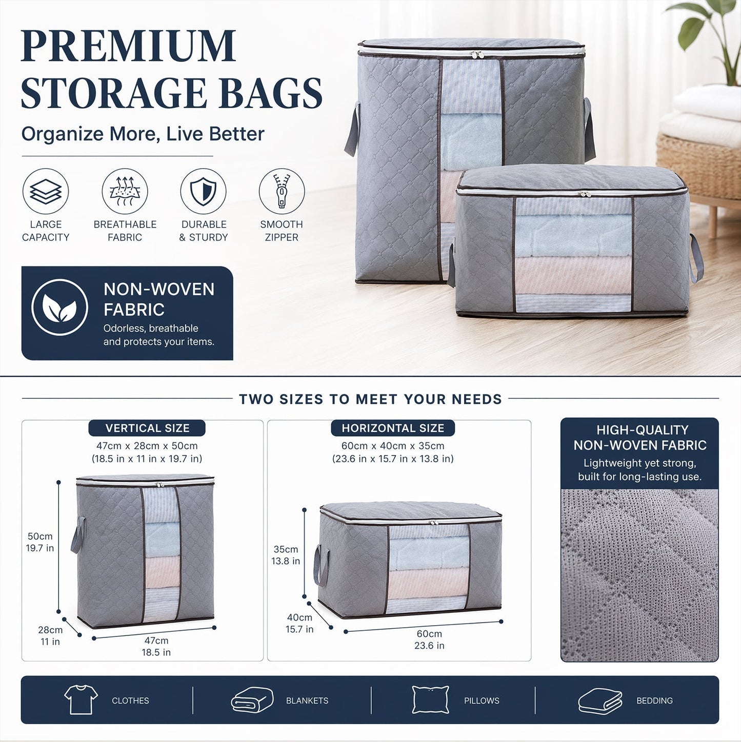 🏆Last Day Sale ONLY ￡9.99!!🔥90L Heavy-Duty Storage Bag🏆Mothproof & Airtight with Clear Window🛏️ Thick, Airtight & Moving-Ready! 🇬🇧🧳