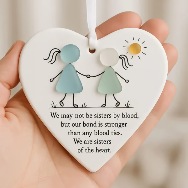 🎁Festive Offer · Now £6.99💕 ⏰Heart-Shaped Sea Glass Friendship Decor🌊✨ Shaped by Nature & Crafted by Hand💝