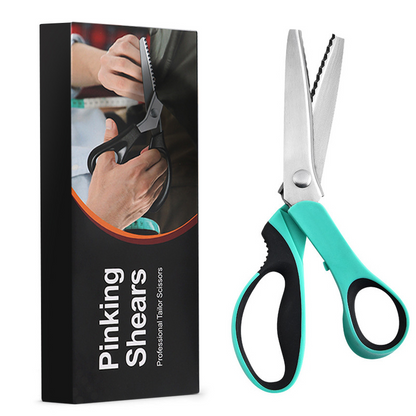 ✂️ Pinking Shears Scissors – Stainless Steel, Ergonomic Cushioned Handles – Perfect for Sewing, Quilting & Scrapbooking! 🧵💨