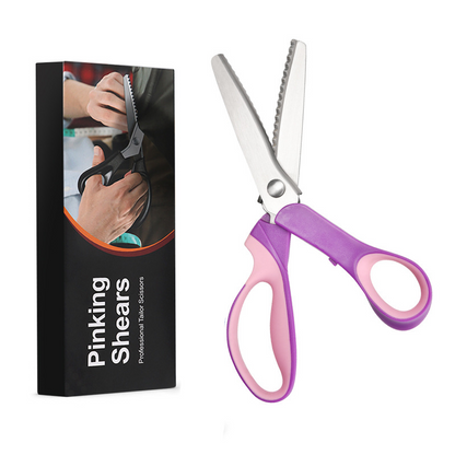 ✂️ Pinking Shears Scissors – Stainless Steel, Ergonomic Cushioned Handles – Perfect for Sewing, Quilting & Scrapbooking! 🧵💨