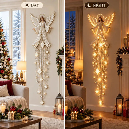 🕊️ Angel Blessing Starfall Wall Light  | Cascading Falling Star Lights, Meaningful Holiday Gift for Faith & Family Celebrations