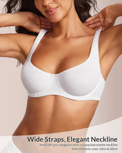 Underwire Support Seamless Balconette Bra