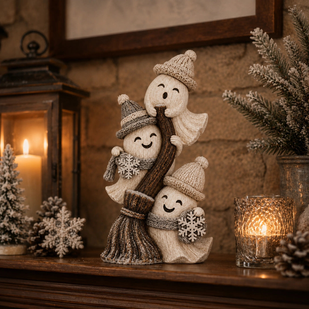 🌸Seasonal Ghost Broom Decor