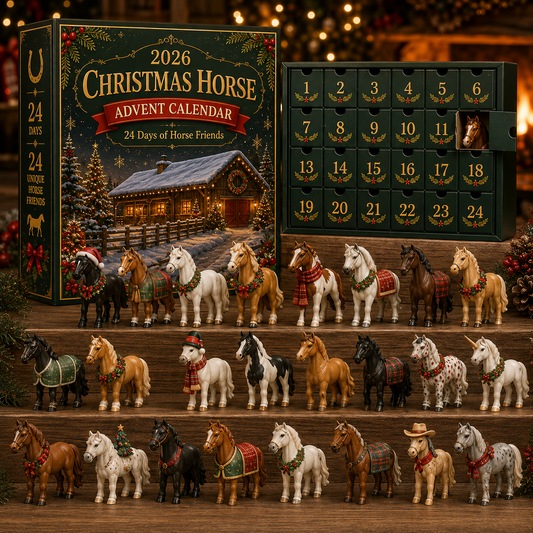 2026 Christmas Horse Advent Calendar – 24 Days of Horse Friends with 24 Unique Collectible Figures – Christmas Gift for Horse Lovers