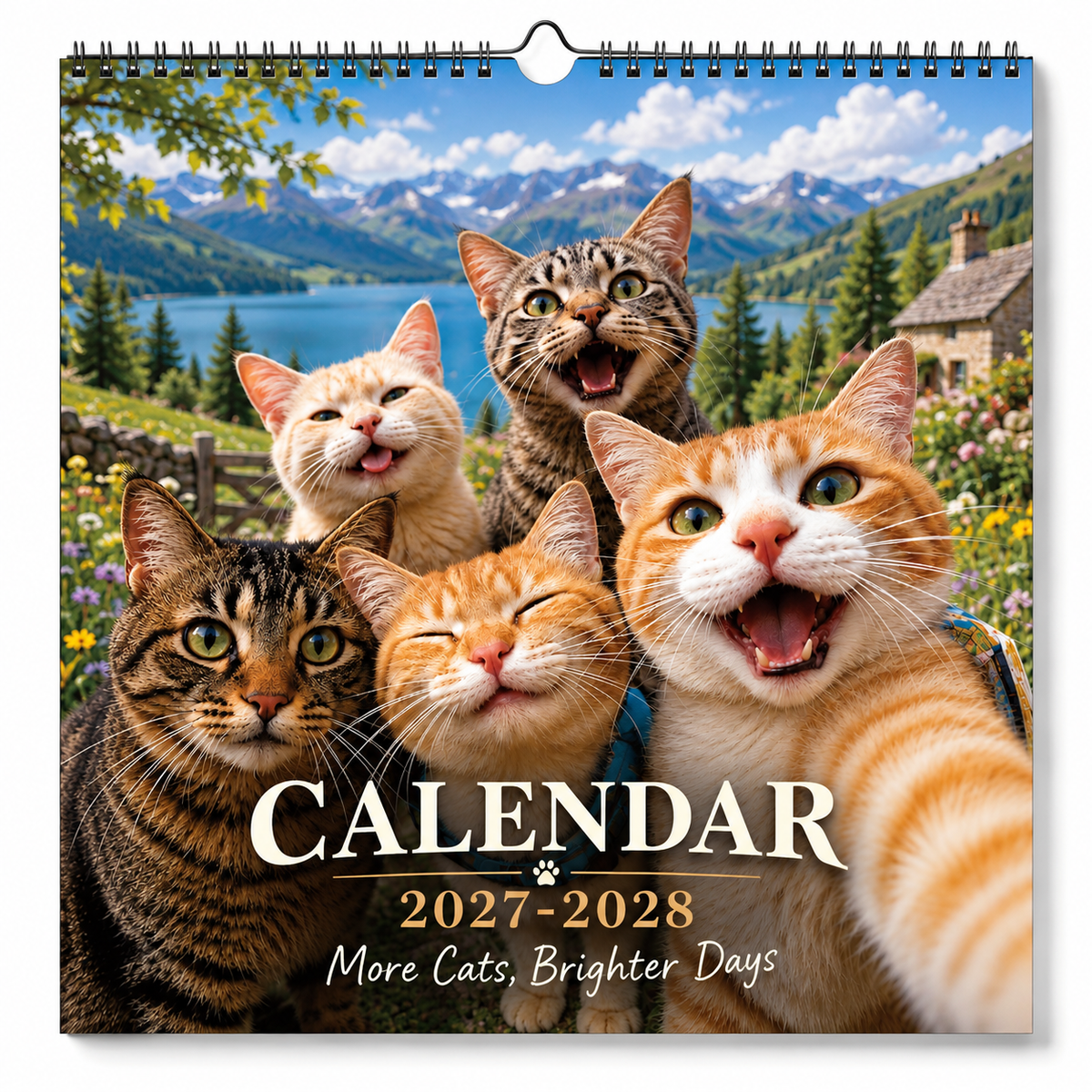 🐱2027 Funny Cats Wall Calendar