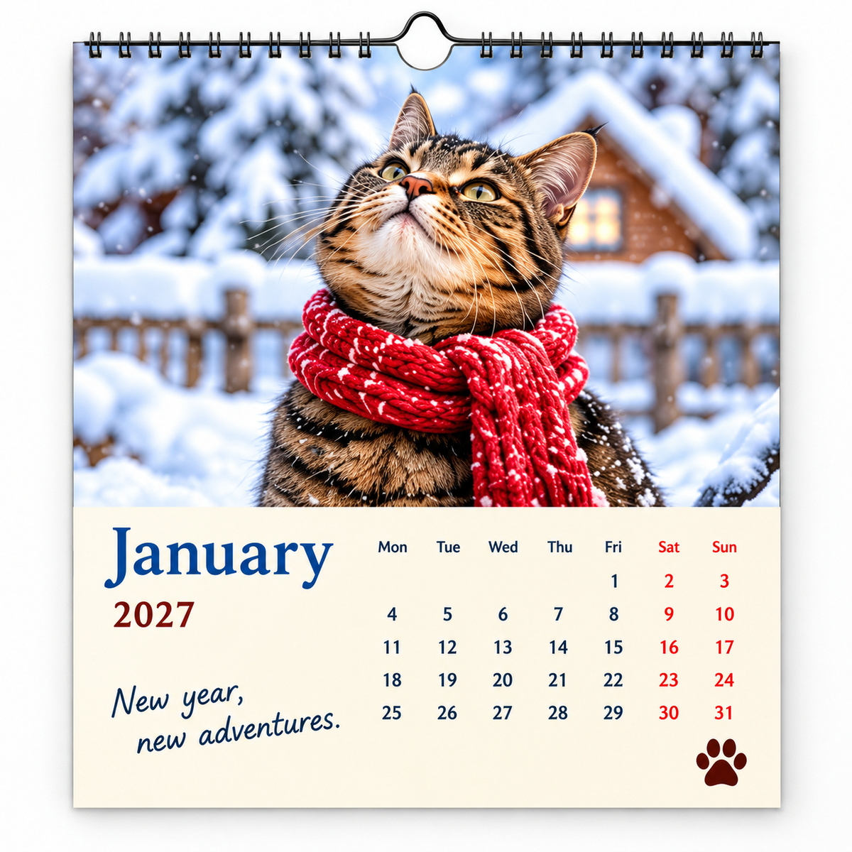 🐱2027 Funny Cats Wall Calendar