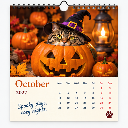 🐱2027 Funny Cats Wall Calendar