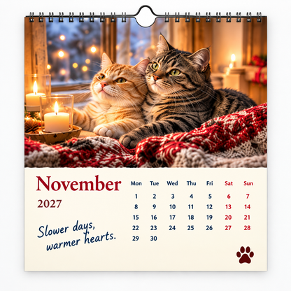 🐱2027 Funny Cats Wall Calendar