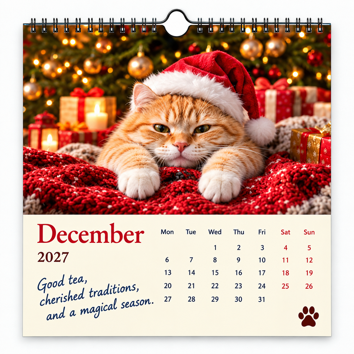 🐱2027 Funny Cats Wall Calendar
