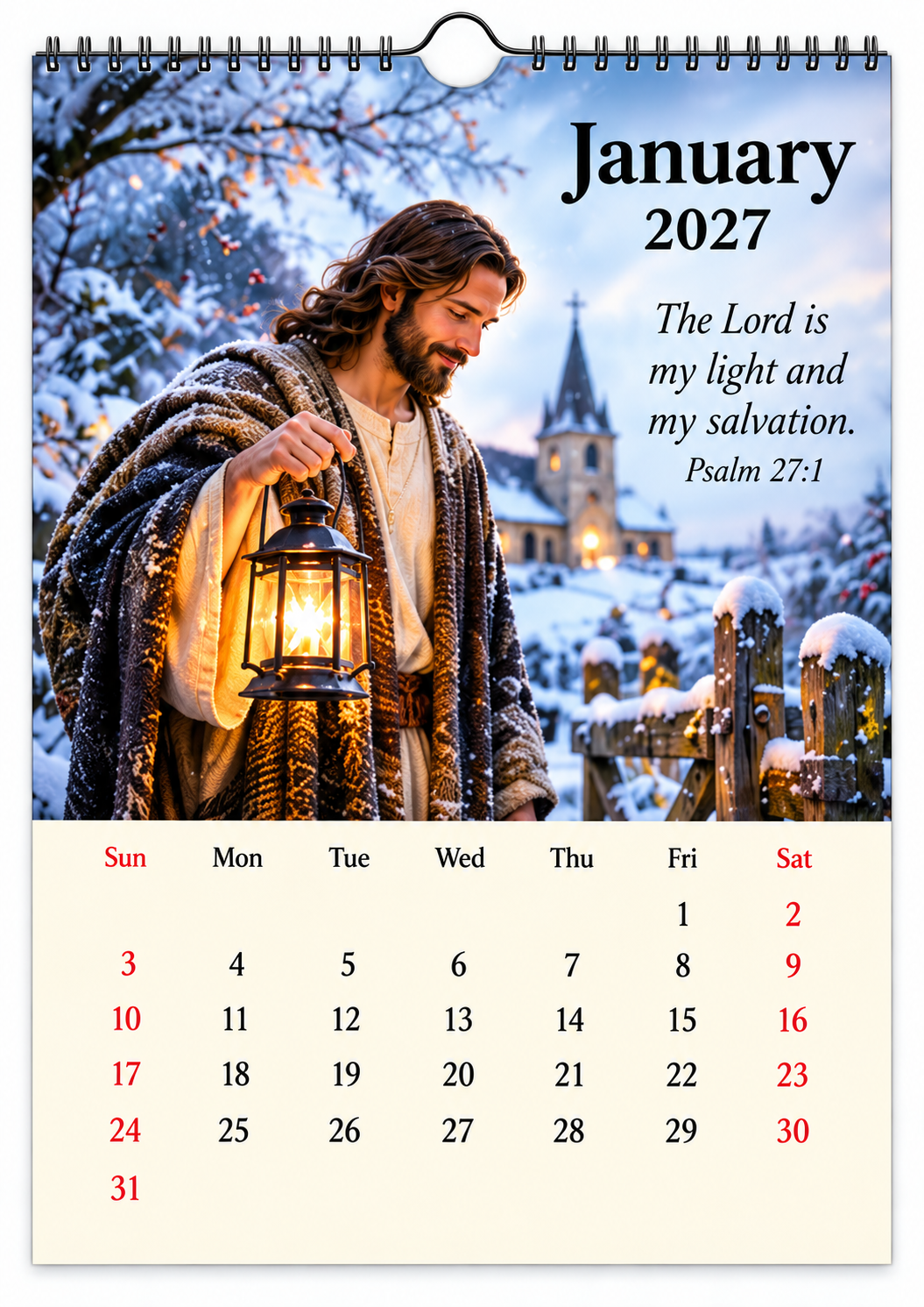 ✝️2027 Seasons of Faith Wall Calendar