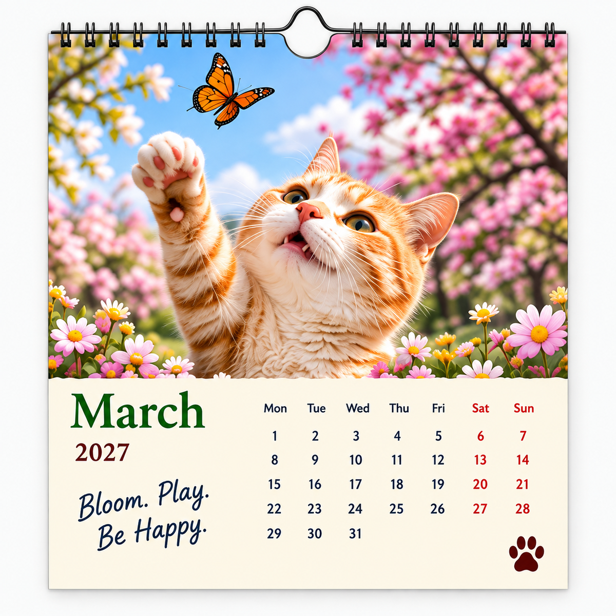 🐱2027 Funny Cats Wall Calendar