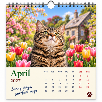 🐱2027 Funny Cats Wall Calendar