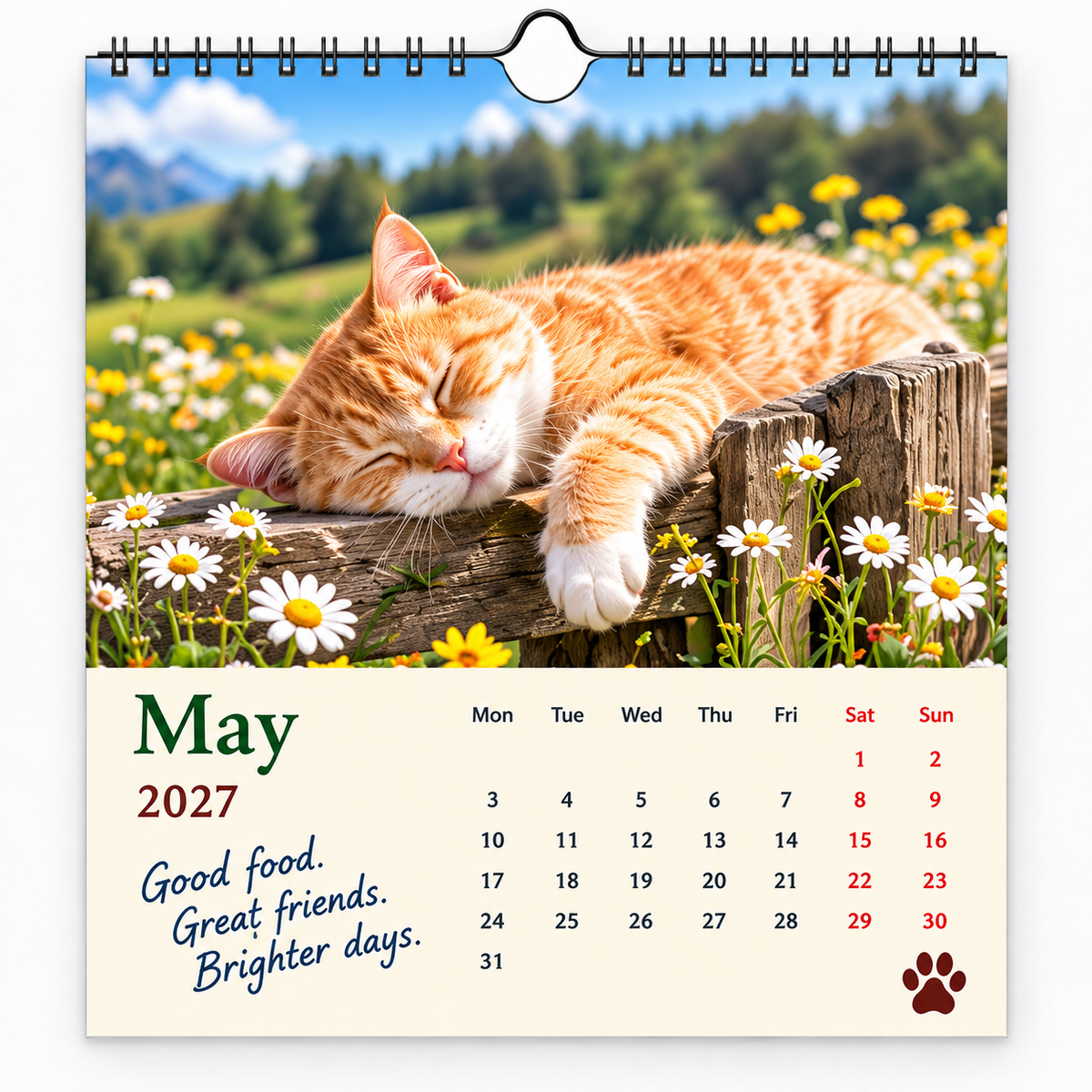 🐱2027 Funny Cats Wall Calendar